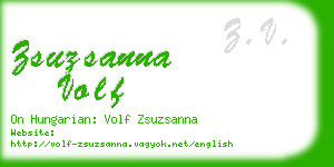 zsuzsanna volf business card